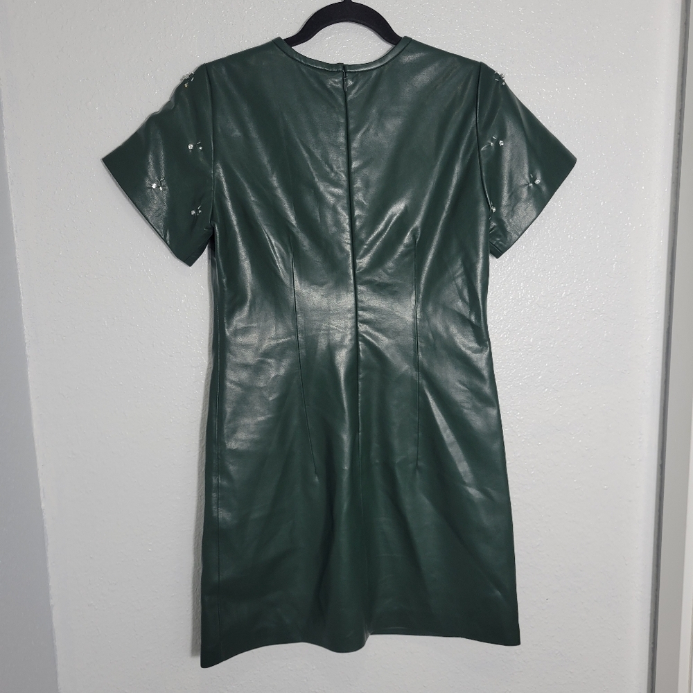 J Crew Collection mini dress in embellished faux leather NWT 4 CD373 - Picture 6 of 13